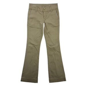 ZARA‎ TRF Flare Pants Women’s 8 Tan Beige Rayon Blend Stretch Casual Pants